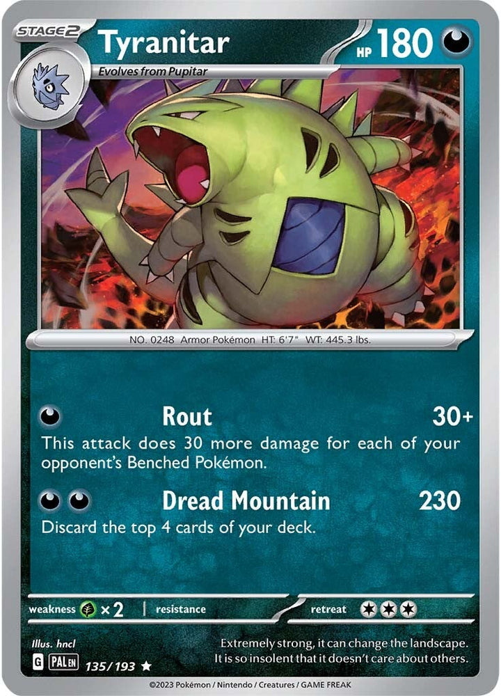 Tyranitar (135/193) [Scarlet & Violet: Paldea Evolved] Pokémon