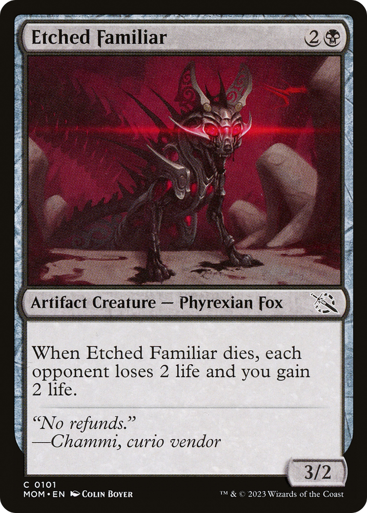 Etched Familiar [March of the Machine] Magic: The Gathering