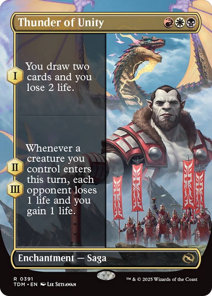 Thunder of Unity (Borderless) [Tarkir: Dragonstorm] Magic: The Gathering