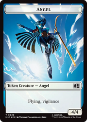 Angel (020) // Vibranium (031) Double-Sided Token (Surge Foil) [Marvel Super Heroes Commander Tokens] Magic: The Gathering