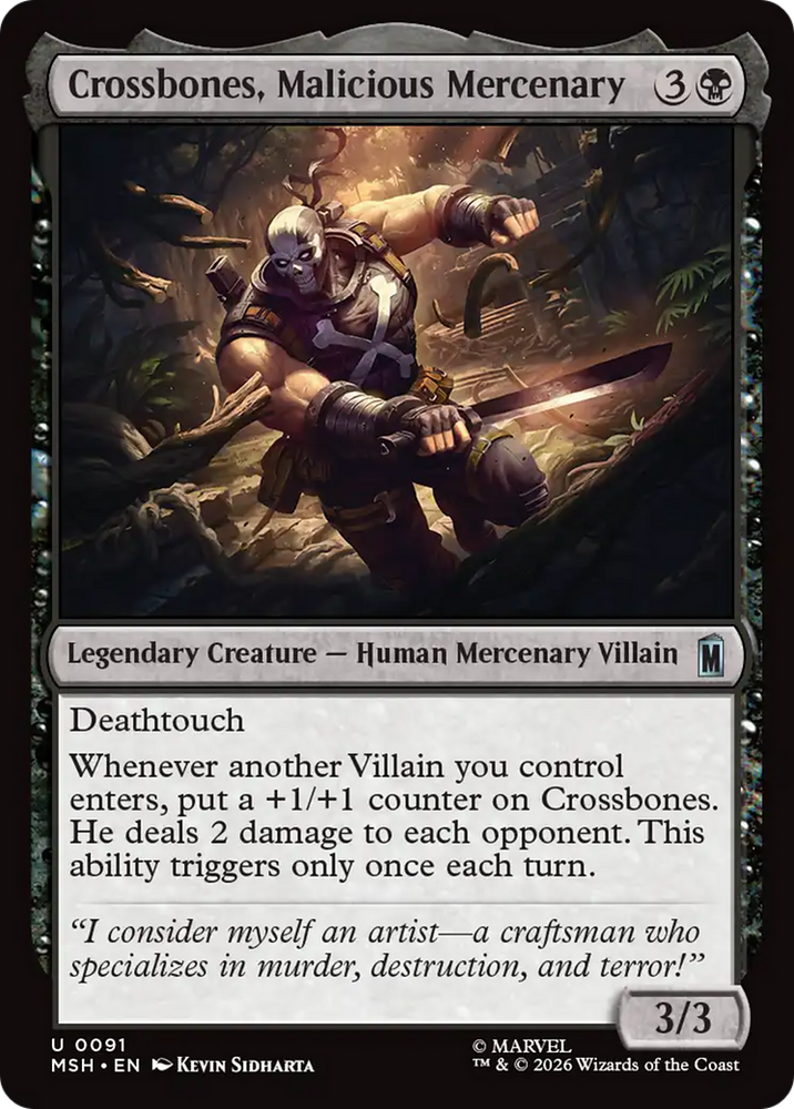 Crossbones, Malicious Mercenary [Marvel Super Heroes] Magic: The Gathering