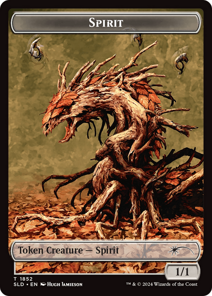 Spirit (SLD) // Shapeshifter (KHM) Double-Sided Token [Secret Lair: From Cute to Brute Tokens] Magic: The Gathering