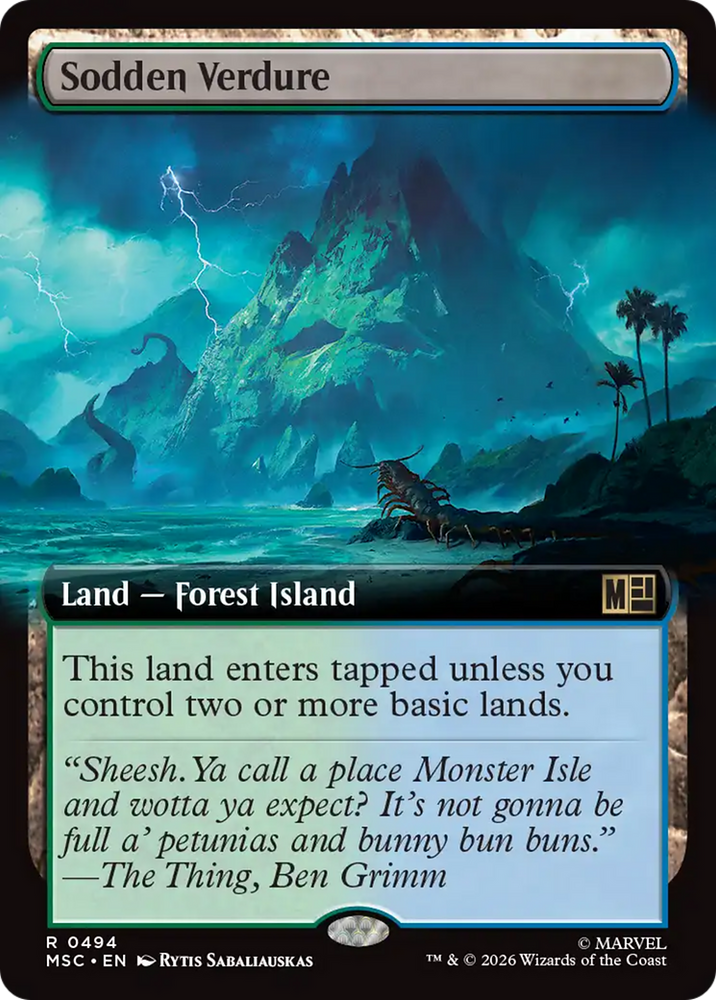 Sodden Verdure (Extended Art) [Marvel Super Heroes Commander] Magic: The Gathering