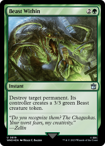 Beast Within (Surge Foil) [Doctor Who] Magic: The Gathering