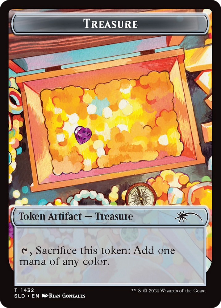 Treasure Token (1432) (Rainbow Foil) [Secret Lair Drop Series] Magic: The Gathering