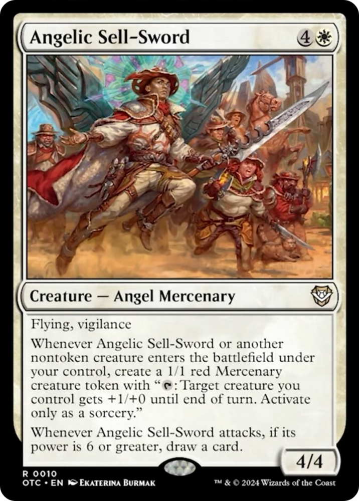 Angelic Sell-Sword [Outlaws of Thunder Junction Commander] Magic: The Gathering