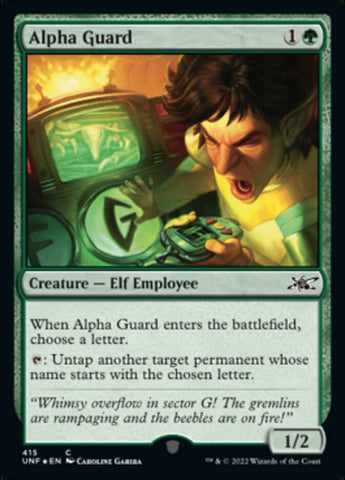 Alpha Guard (Galaxy Foil) [Unfinity] Magic: The Gathering