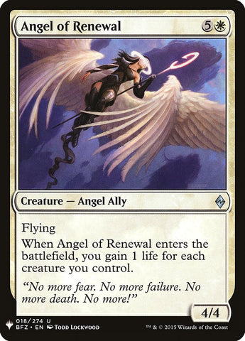 Angel of Renewal [Mystery Booster] Magic: The Gathering