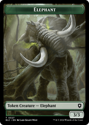 Elephant // Squid Double-Sided Token [Bloomburrow Commander Tokens] Magic: The Gathering