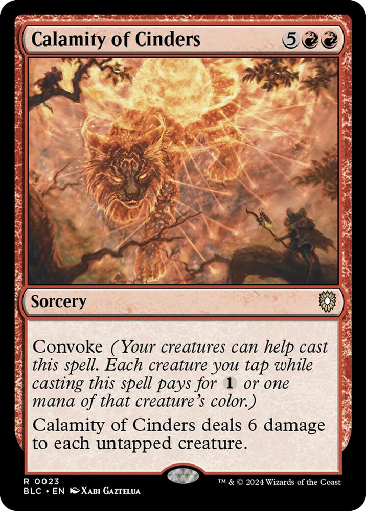 Calamity of Cinders [Bloomburrow Commander] Magic: The Gathering