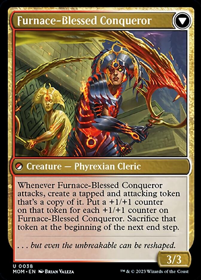 Sun-Blessed Guardian // Furnace-Blessed Conqueror [March of the Machine] Magic: The Gathering