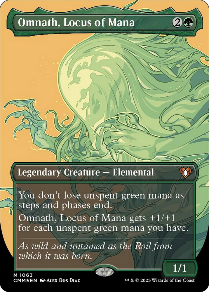Omnath, Locus of Mana (Borderless Textured Foil Frame Break) [Commander Masters] Magic: The Gathering