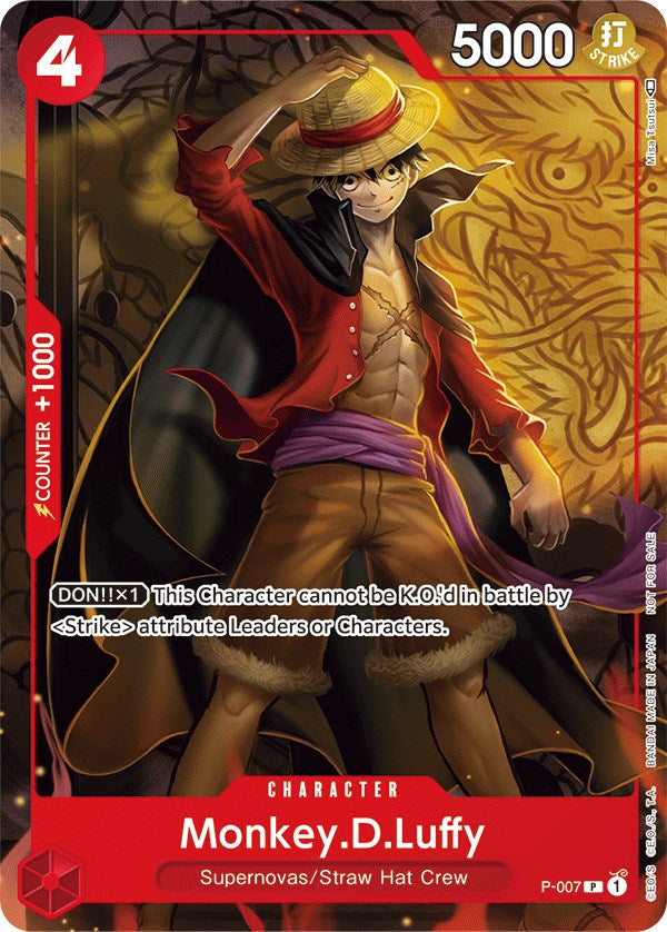 Monkey.D.Luffy (P-007) (Tournament Pack Vol. 1) [One Piece Promotion Cards] Bandai