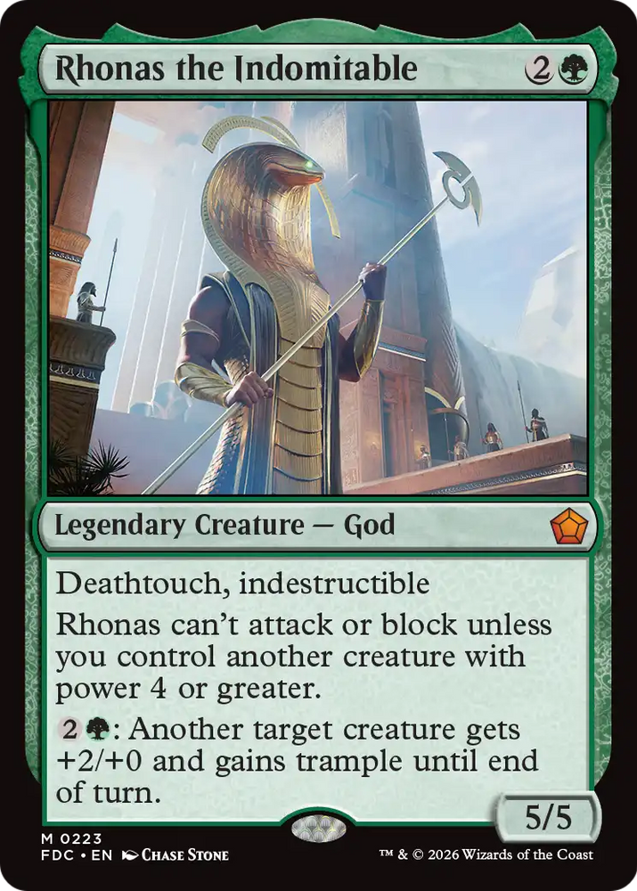 Rhonas the Indomitable [Foundations Commander] Magic: The Gathering