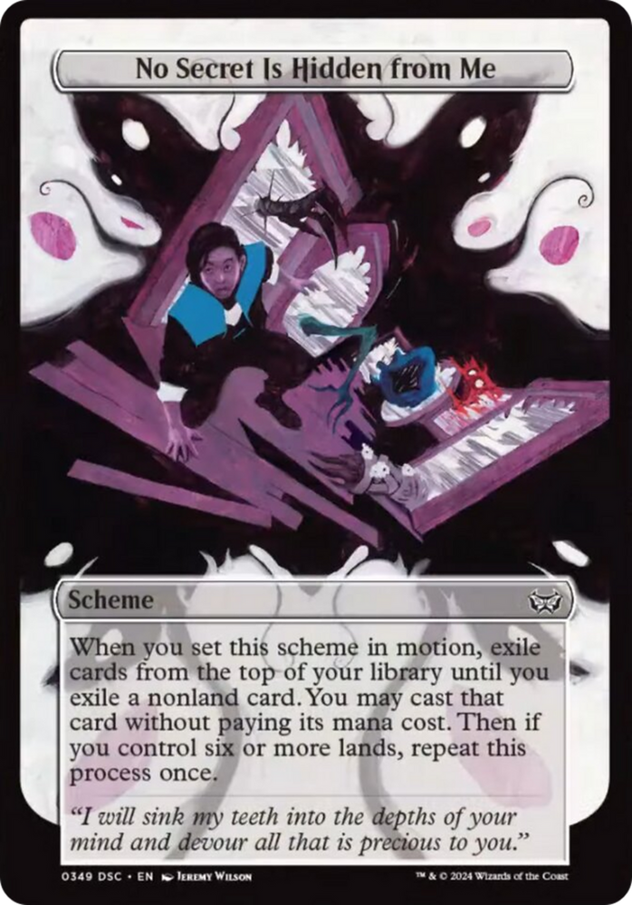 No Secret Is Hidden from Me (Full Art) [Duskmourn: Archenemy] Magic: The Gathering