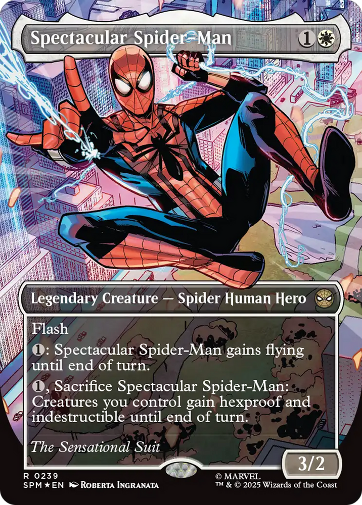 Spectacular Spider-Man (0239) (Borderless) (Textured Foil) [Marvel's Spider-Man] Magic: The Gathering