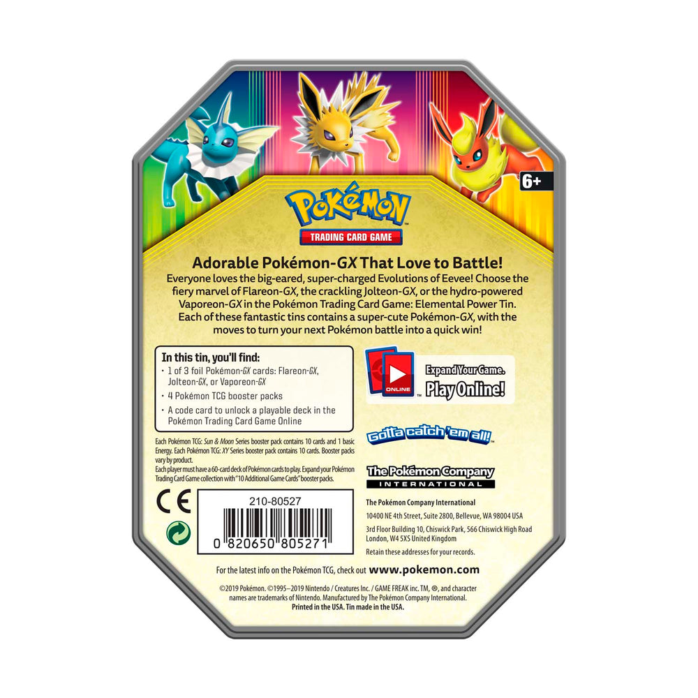 Elemental Power Collector's Tin (Vaporeon GX) Pokémon
