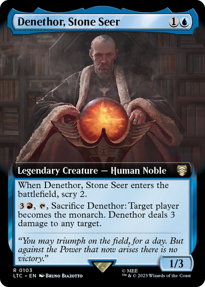 Denethor, Stone Seer (Extended Art) [The Lord of the Rings: Tales of Middle-Earth Commander] Magic: The Gathering