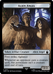 Alien Angel // Dinosaur Double-Sided Token [Doctor Who Tokens] Magic: The Gathering