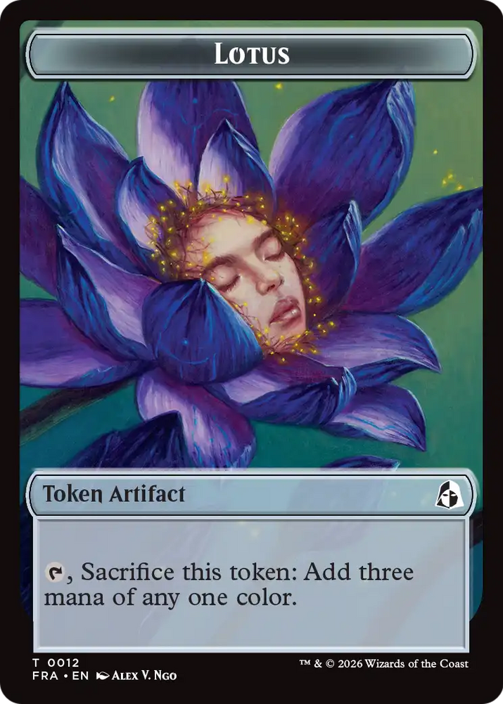 Dragon // Lotus Double-Sided Token [Reality Fracture Tokens] Magic: The Gathering