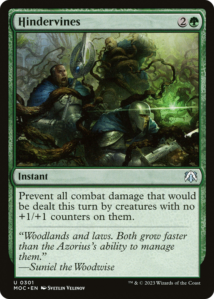Hindervines [March of the Machine Commander] Magic: The Gathering