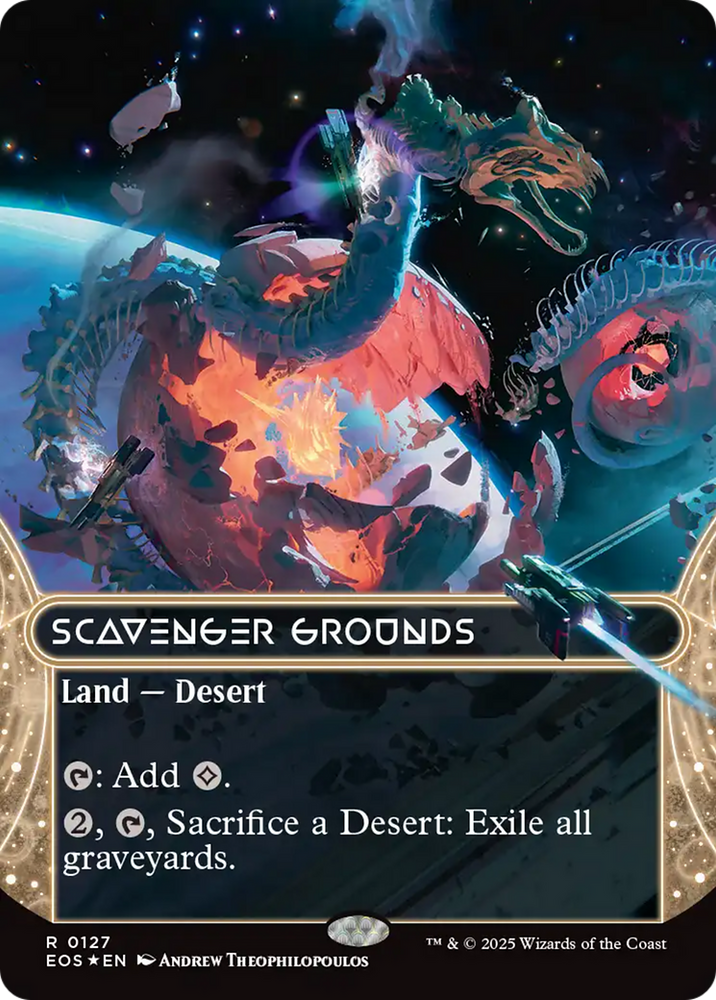 Scavenger Grounds (0127) (Borderless) (Galaxy Foil) [Edge of Eternities: Stellar Sights] Magic: The Gathering