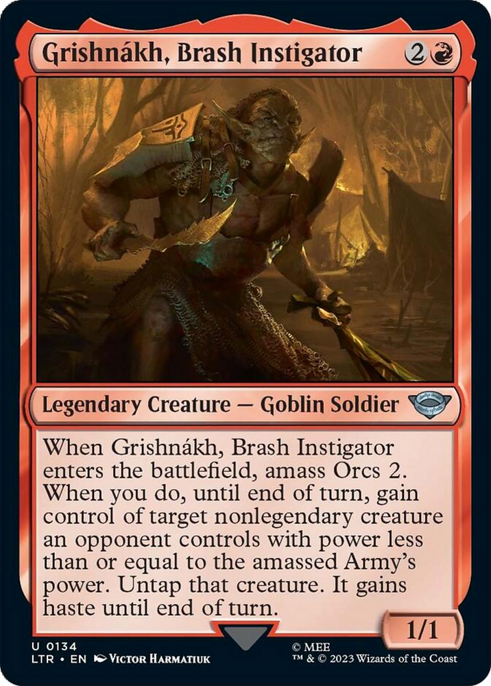Grishnakh, Brash Instigator [The Lord of the Rings: Tales of Middle-Earth] Magic: The Gathering
