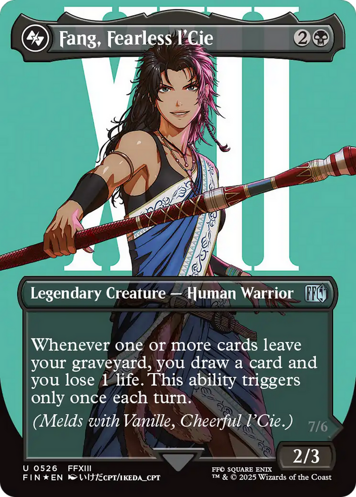 Fang, Fearless l'Cie (Borderless) (Surge Foil) [FINAL FANTASY] Magic: The Gathering