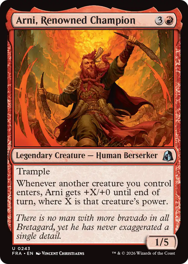 Arni, Renowned Champion [Reality Fracture] Magic: The Gathering