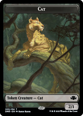 Elephant // Cat (003) Double-Sided Token [Dominaria Remastered Tokens] Magic: The Gathering