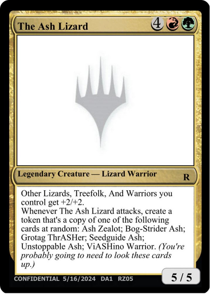 The Ash Lizard [Unknown Event] Magic: The Gathering