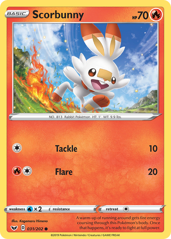 Scorbunny (031/202) [Sword & Shield: Base Set] Pokémon