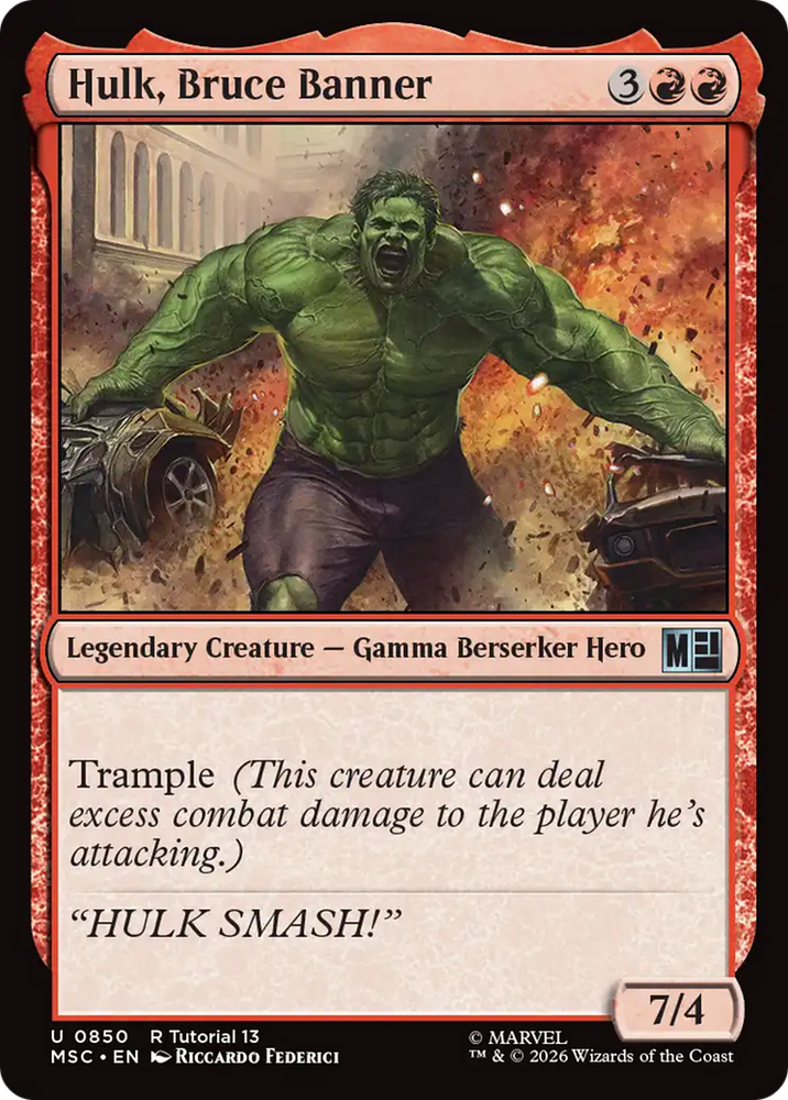 Hulk, Bruce Banner [Marvel Super Heroes Commander] Magic: The Gathering