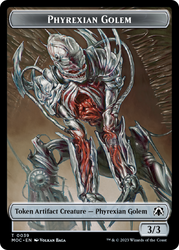 Phyrexian Golem // Phyrexian Horror Double-Sided Token [March of the Machine Commander Tokens] Magic: The Gathering