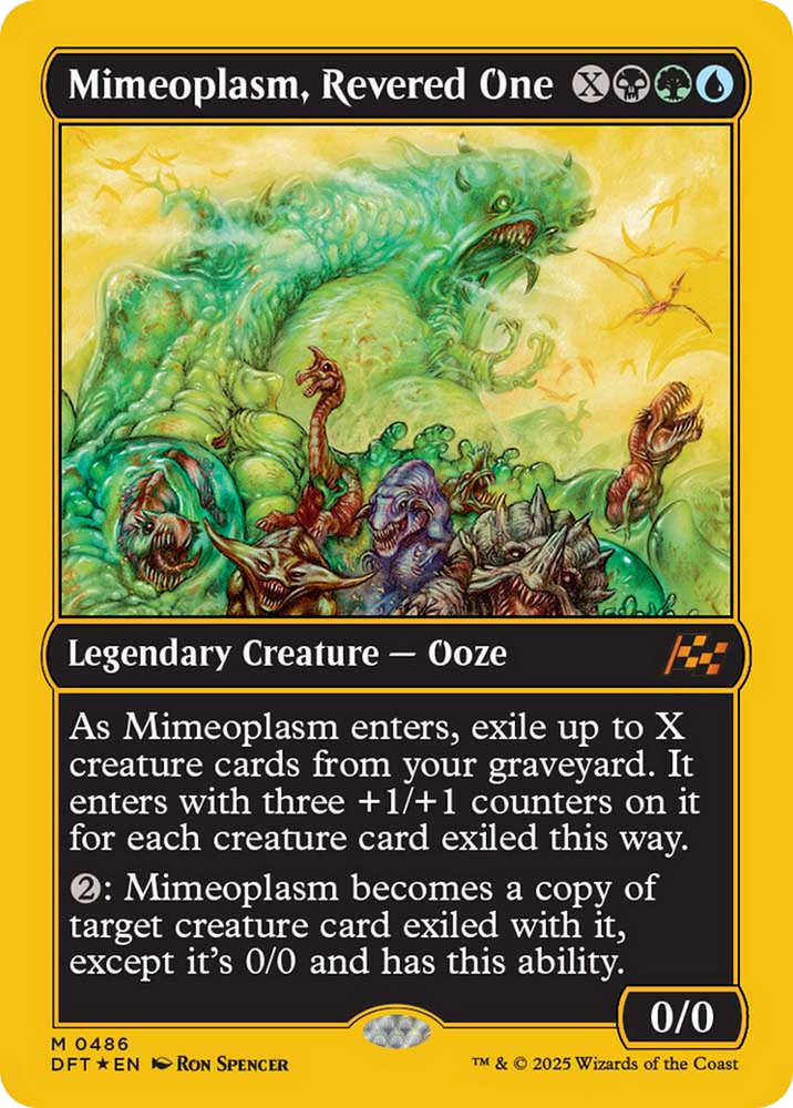 Mimeoplasm, Revered One (First-Place Foil) [Aetherdrift] Magic: The Gathering