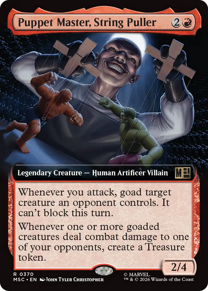 Puppet Master, String Puller (Extended Art) [Marvel Super Heroes Commander] Magic: The Gathering