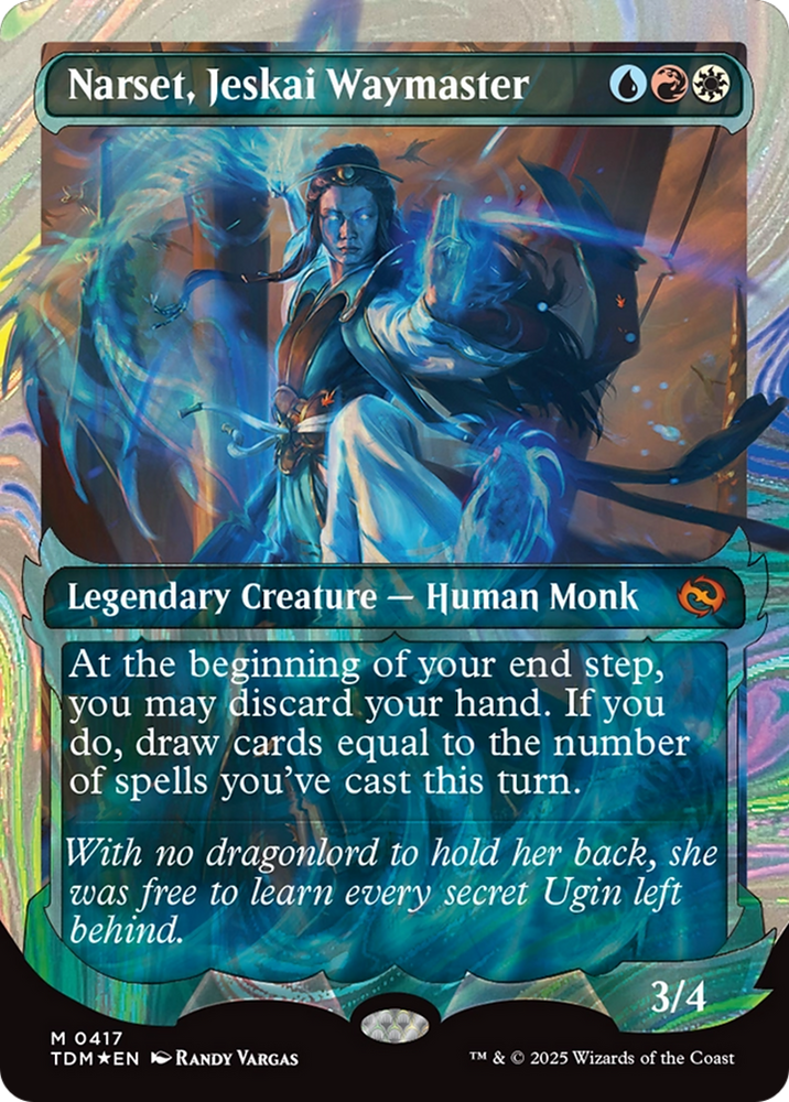 Narset, Jeskai Waymaster (Showcase) (Halo Foil) [Tarkir: Dragonstorm] Magic: The Gathering