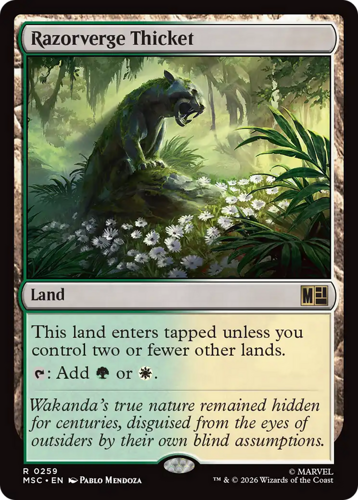 Razorverge Thicket (Surge Foil) [Marvel Super Heroes Commander] Magic: The Gathering