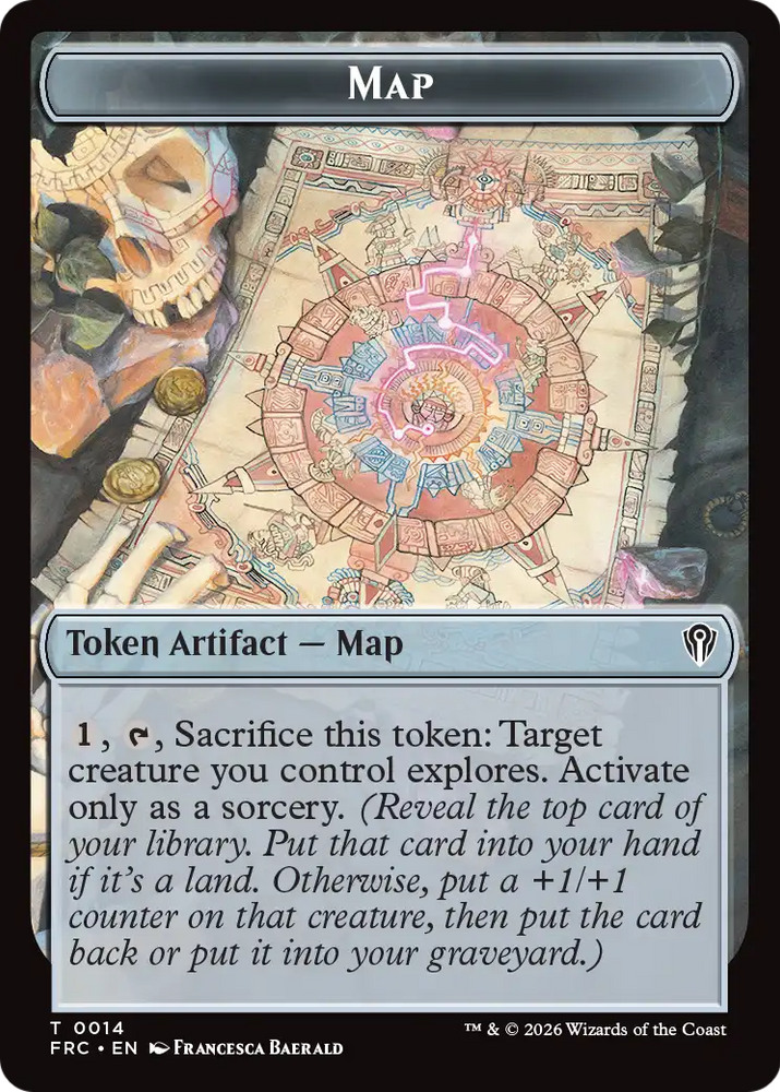 Cadet // Map Double-Sided Token [Reality Fracture Commander Tokens] Magic: The Gathering