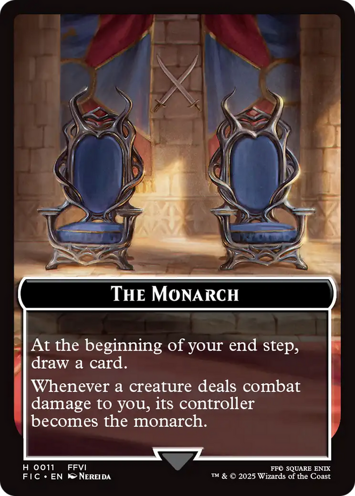 The Blackjack // The Monarch Double-Sided Token [FINAL FANTASY Commander Tokens] Magic: The Gathering