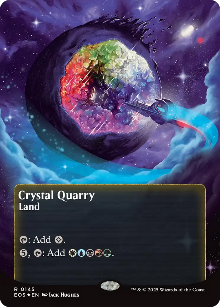 Crystal Quarry (0145) (Borderless) (Galaxy Foil) [Edge of Eternities: Stellar Sights] Magic: The Gathering
