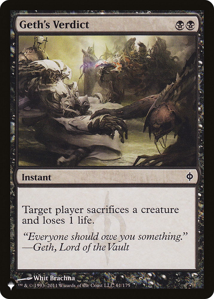Geth's Verdict [The List] Magic: The Gathering