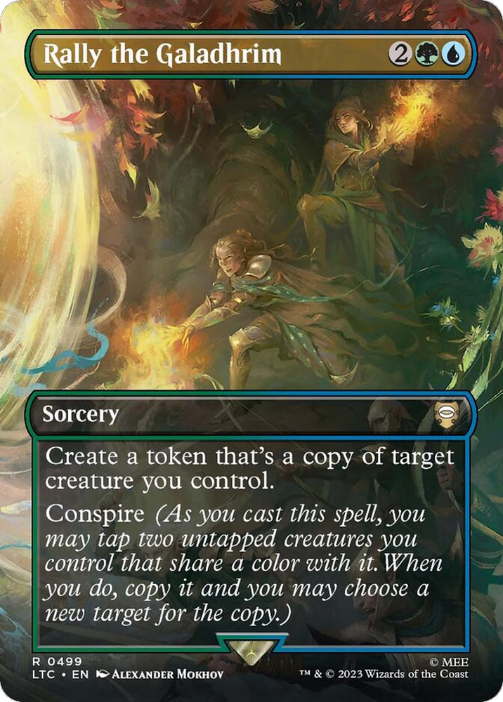 Rally the Galadhrim (Borderless) [The Lord of the Rings: Tales of Middle-Earth Commander] Magic: The Gathering