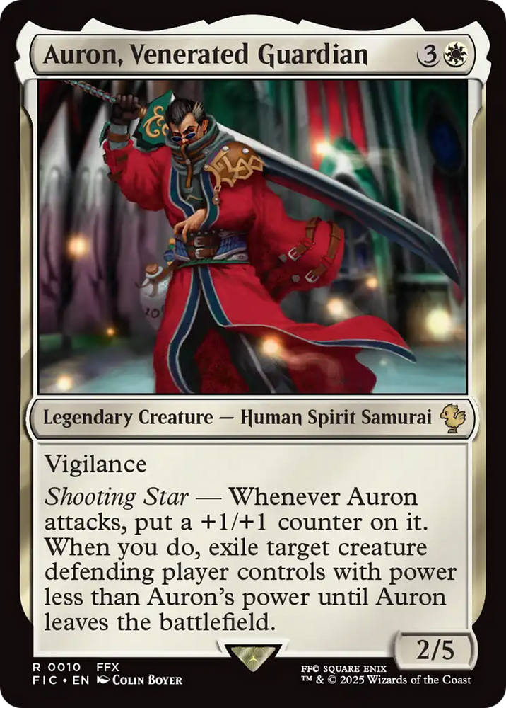 Auron, Venerated Guardian [FINAL FANTASY Commander] Magic: The Gathering
