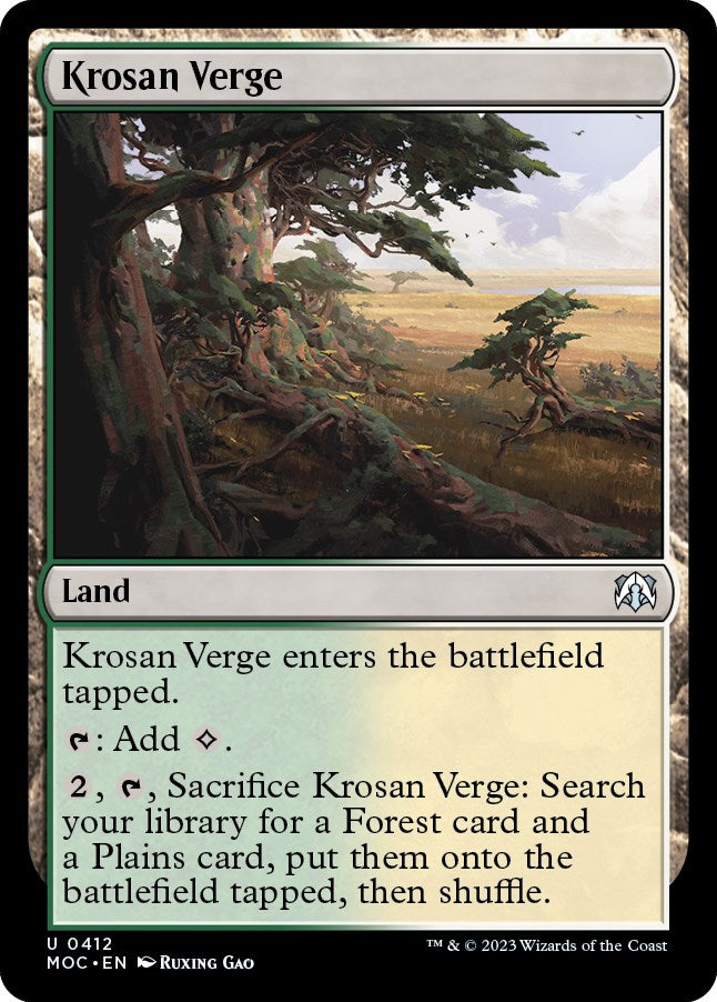 Krosan Verge [March of the Machine Commander] Magic: The Gathering