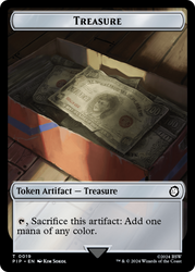 Robot // Treasure (019) Double-Sided Token [Fallout Tokens] Magic: The Gathering