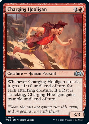 Charging Hooligan [Wilds of Eldraine] Magic: The Gathering