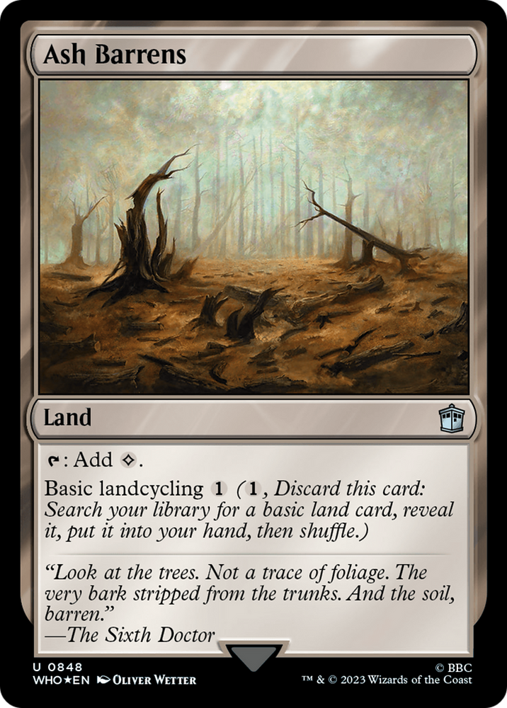 Ash Barrens (Surge Foil) [Doctor Who] Magic: The Gathering