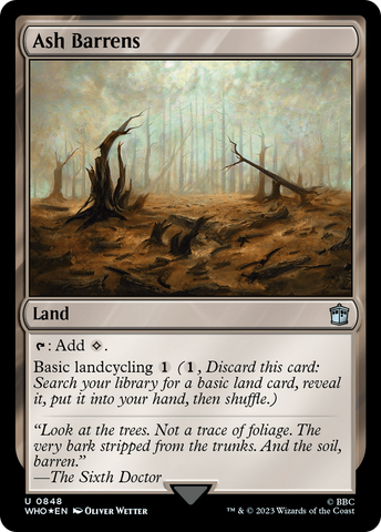 Ash Barrens (Surge Foil) [Doctor Who] Magic: The Gathering