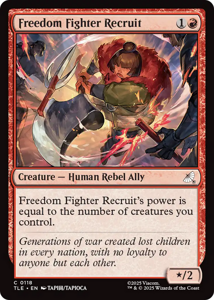 Freedom Fighter Recruit [Avatar: The Last Airbender: Eternal-Legal] Magic: The Gathering